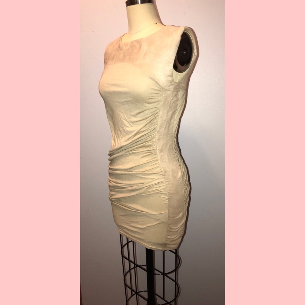 ASOS mini dress with suede detail